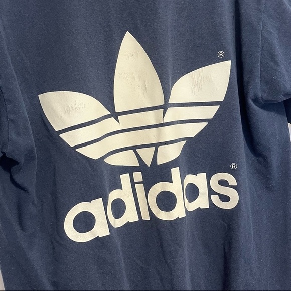 Vintage 80s Adidas Trefoil Short Sleeve Single Stitch T Shirt Mens Size Medium - Picture 7 of 10